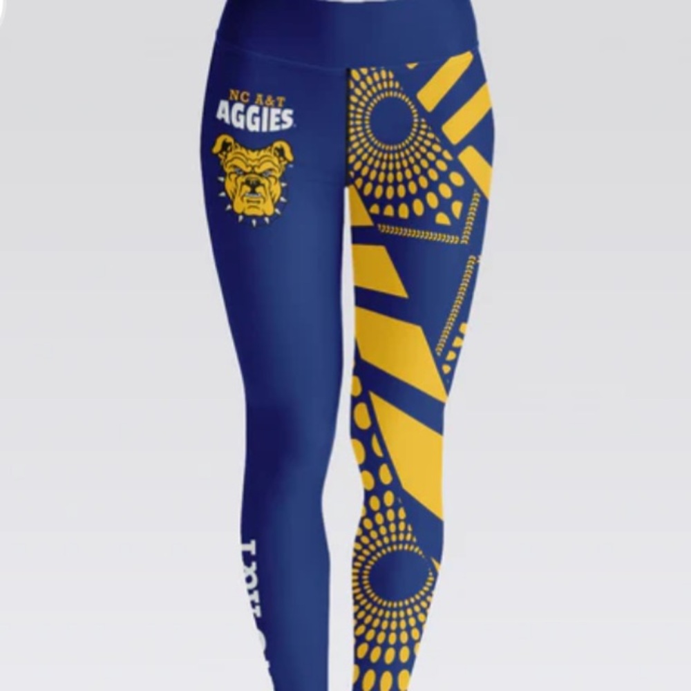 HBCU NC A&T Blue and Yellow Aggies Leggings